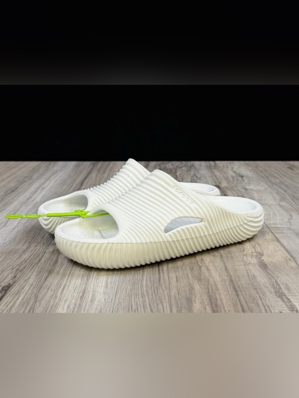 Crocs Mellow Tide Recovery Slides White Mens 9 Womens 11 Slip On Sandals NEW
